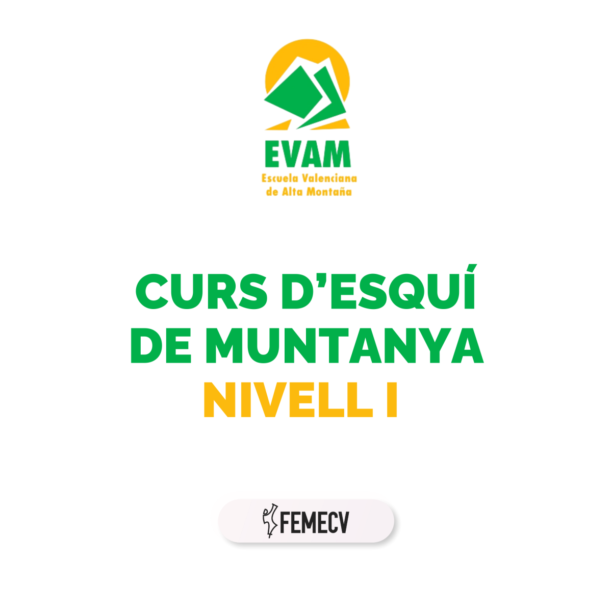 Curso de esquí de montaña. Nivel I