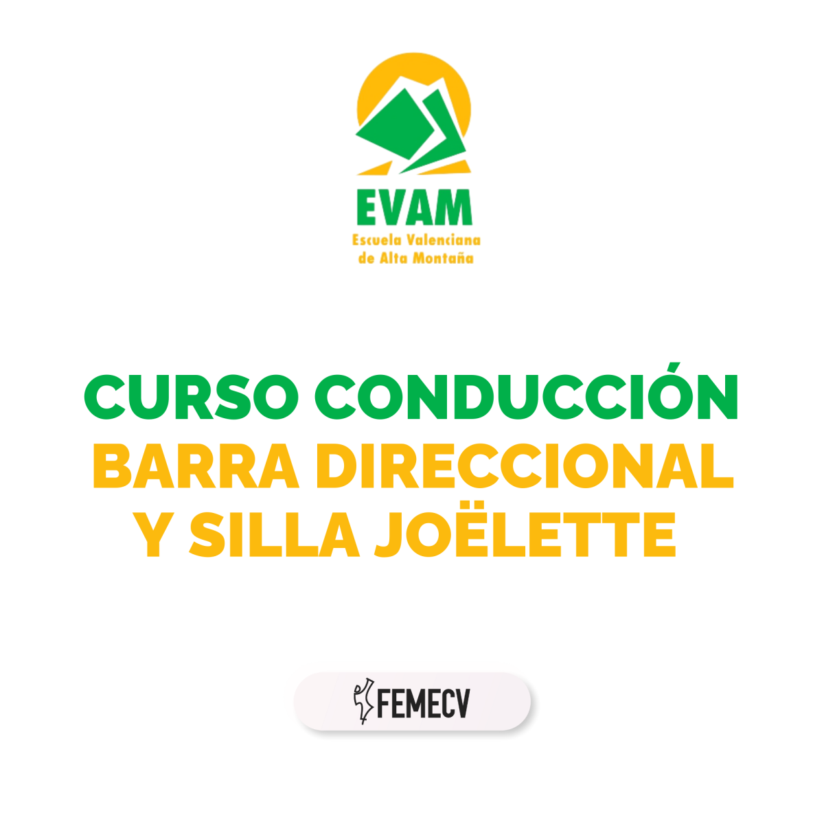 Curso Conducción Barra Direccional y Silla Joëlette 