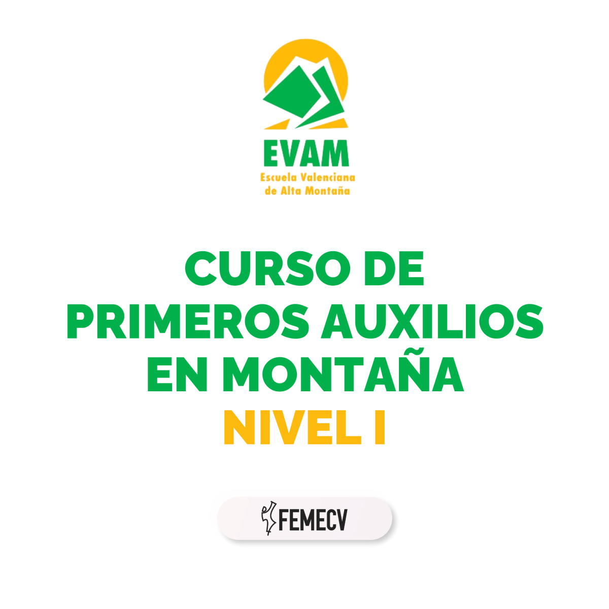 Curso de primeros auxilios en montaña. Nivel I