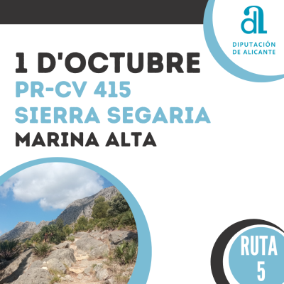 Ruta 5: PR-CV 415 Sierra Segaria – La Marina Alta