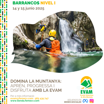 Curso de descenso de barrancos. nivel I 