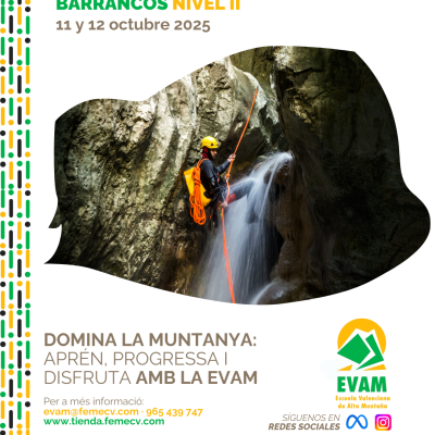 curso de descenso de barrancos. nivel II - octubre 2025