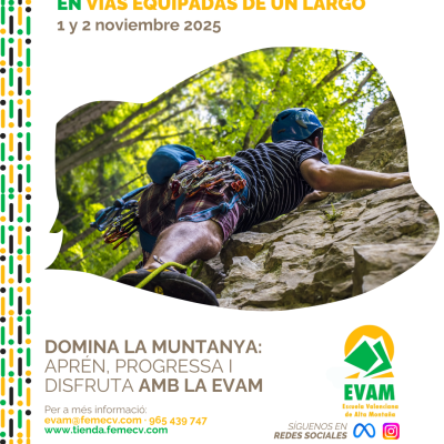 iniciación a la escalada en roca en vías equipadas de un largo