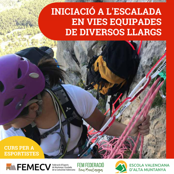 CURSO INICIACIÓN A LA ESCALADA EN VÍAS EQUIPADAS DE VARIOS LARGOS 2021