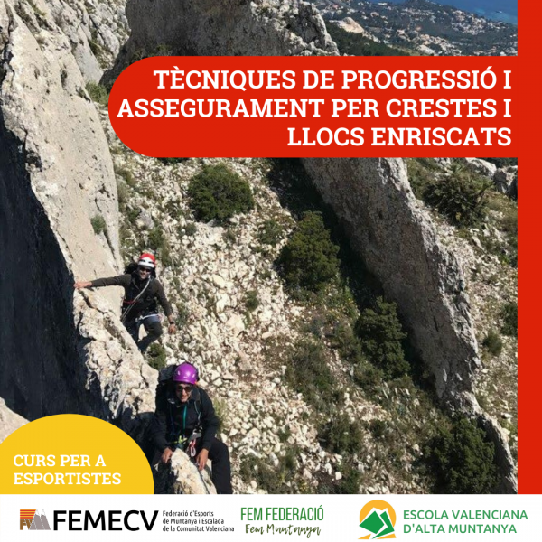 TÉCNICAS DE PROGRESIÓN Y ASEGURAMIENTOS POR CRESTAS Y LUGARES ENRISCADOS 2021