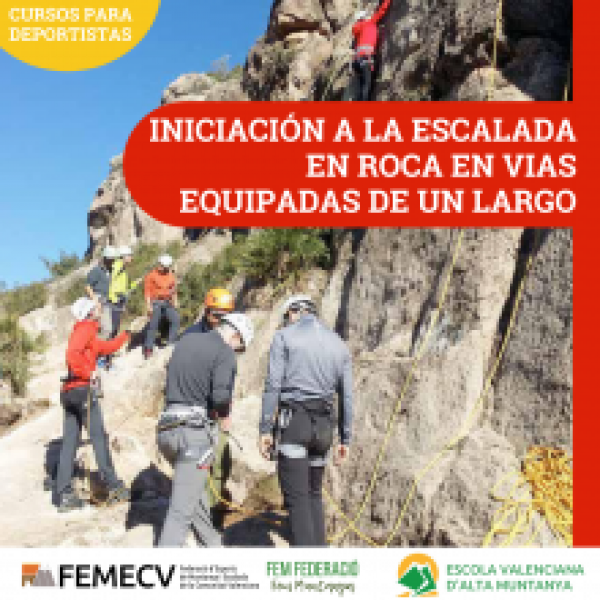 INICIACIÓN A LA ESCALADA EN ROCA EN VÍAS EQUIPADAS DE UN LARGO 2021