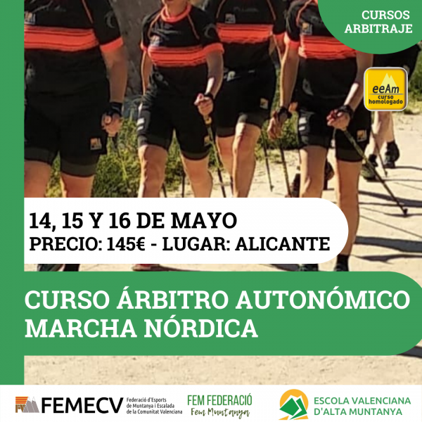 ÁRBITRO AUTONÓMICO EN MARCHA NÓRDICA FEMECV